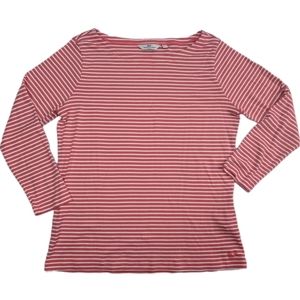 Vineyard Vines boat neck top orange stripes, medium. EUC